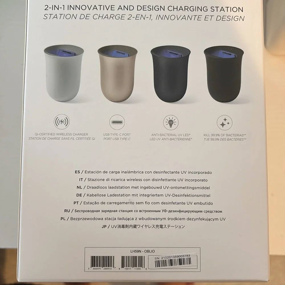 NWT - Lenox Oblio Wireless Charging station and UV sanitizer